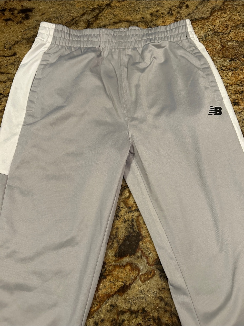 New Balance Gray Joggers with White Side Panels